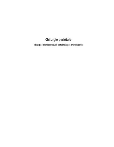 Chirurgie pariétale 2023