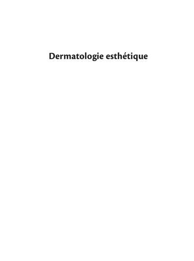 Dermatologie esthétique