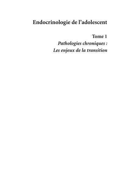 Endocrinologie de l'adolescent Tome 2