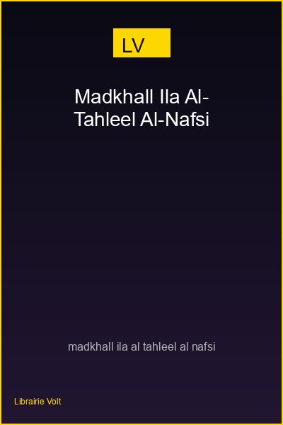 Madkhall Ila Al-Tahleel Al-Nafsi
