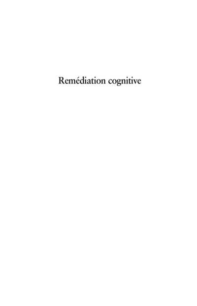 Remédiation cognitive (Nicolas Franck)