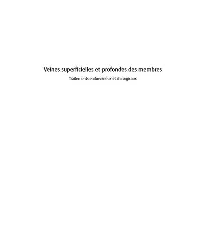 Veines superficielles et profondes des membres